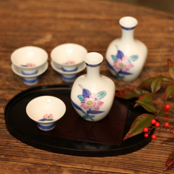 (染錦山茶花)酒器セット