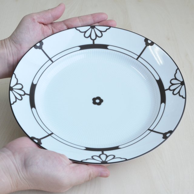 お料理を邪魔しないようなシンプルなデザインです。一人用のメイン皿にちょうど良いサイズです。一品料理を盛り付けるお皿年もお使いいただけます。