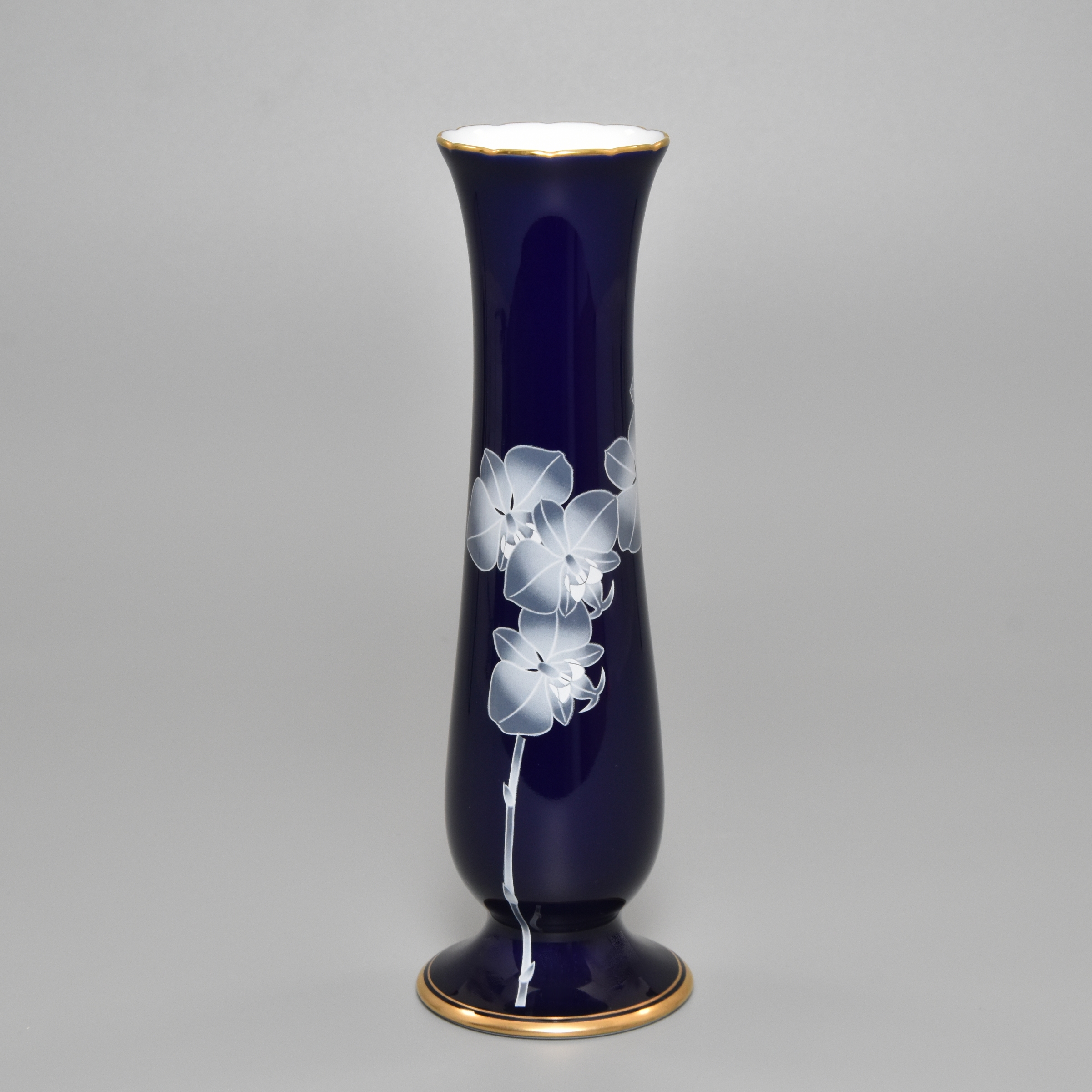 ルリ胡蝶蘭）花瓶«花瓶|有田焼の老舗 香蘭社