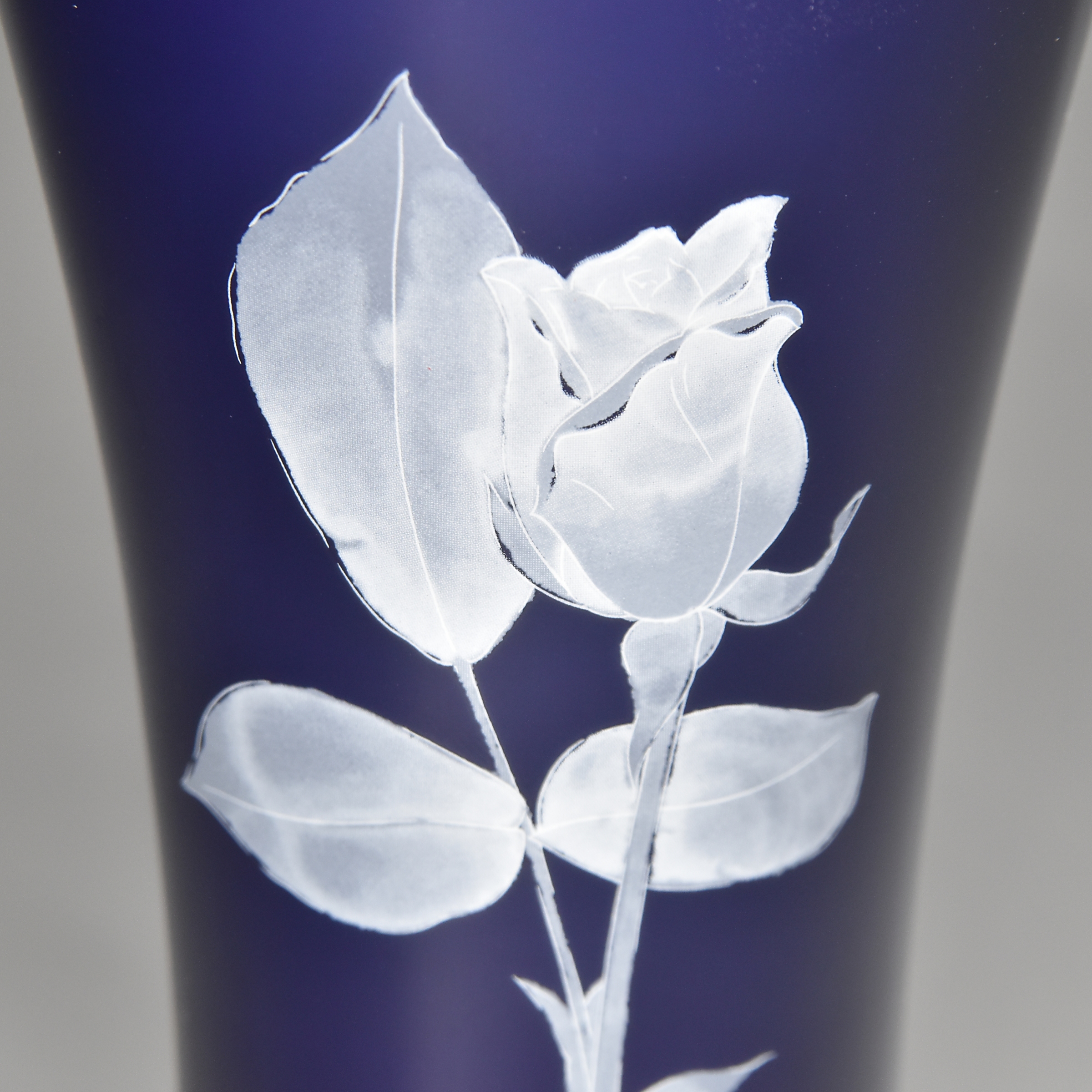 香蘭社 花瓶 ルリローズガーデン 瑠璃 21.6cm R1242-NH71 個