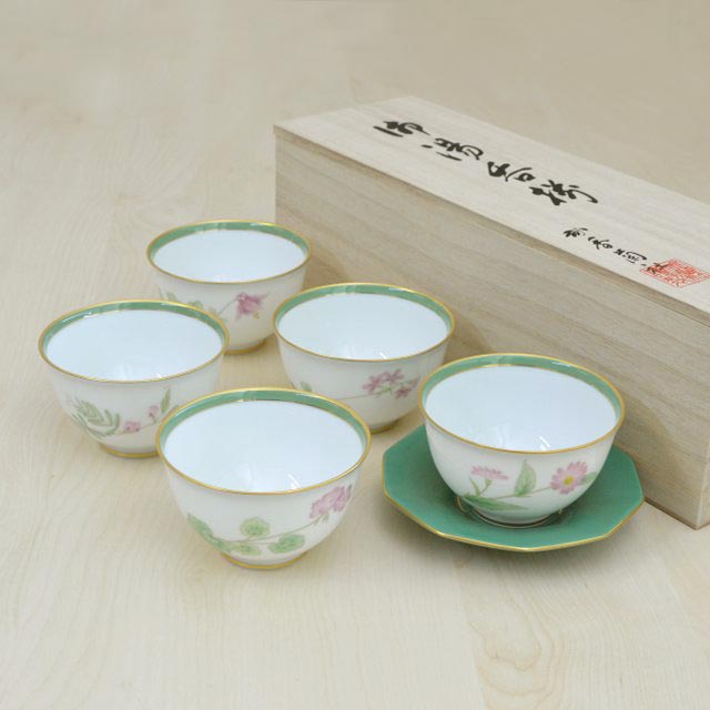 GPU性能を高めた 香蘭社 唐人 湯呑み茶碗セット 食器